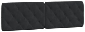Cama com colchão 160x200 cm veludo preto
