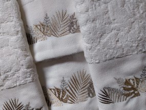 6 toalhas de banho bordadas 100% algodão com 520 gr./m2: 2 toalhas 100x150 cm - 2 toalhas 50x100 cm - 2 toalhas 30x50 cm