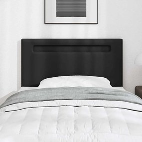 Cabeceira vidaXL Design Simples Preto 100 cm Couro Sintético
