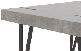 Mesa de jantar com efeito de concreto com preto 150 x 90 cm ADENA Beliani