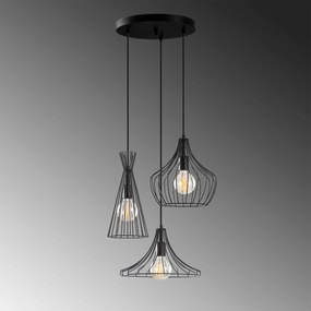 Candeeiro de Teto Mezopotamya – Preto – Ø 55 cm x Altura 113 cm