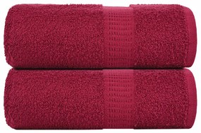 vidaXL Toalhas de rosto FROGN 2 peças Bordeaux 30x30 cm 360 g/m²