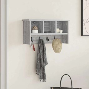 vidaXL Cabideiro de Parede Sonoma cinzento 50 x 16 x 26 cm