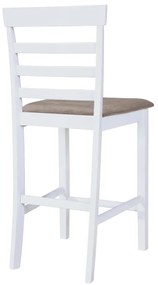 Bancos de bar 2 pcs tecido branco