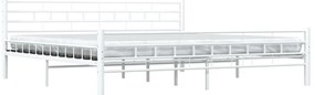 Estrutura de cama 180x200 cm metal branco