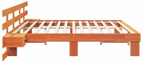 Estrutura da Cama Castanho 180 x 200 cm Madeira maciça