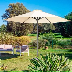 Guarda-sol em alumínio Ø300 cm Proteção UV 80+ bege