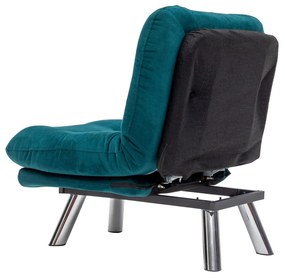 Sofá-Cama de 1 Lugar Misa – Verde Petróleo – 52x70x40 cm