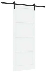 Porta Deslizante vidaXL com Conjunto de Mecanismos Branca 93x232 cm Ma