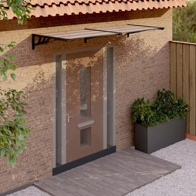 153700 vidaXL Toldo de porta 239x90 cm policarbonato preto