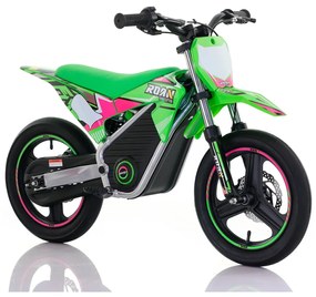 Mini moto elétrica para crianças Minicross 350W Roan MX E350 14/14" Supermotard Verde
