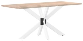 Perna mesa jantar aranha forma 120x68x (72-73) cm aço branco