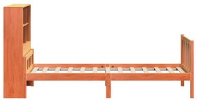Cama com estante sem colchão 90x190 cm madeira maciça