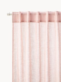 Cortinas semitransparentes com presilhas ocultas Ibiza, conjunto de 2, L 135 cm