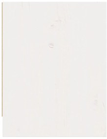 Mesas de cabeceira 2 pcs 40x30,5x40 cm pinho maciço branco