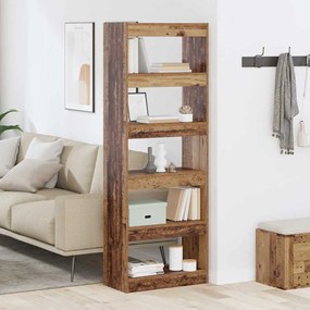 vidaXL Gabinete de Livros Madeira antiga 60 x 30 x 166 cm