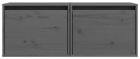 Armários de parede 2 pcs 45x30x35 cm pinho maciço cinza