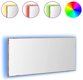 Armário de Espelho para Casa de Banho com Luz LED Carvalho Artesanal 8