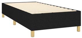 Estrutura de cama 90x200 cm tecido preto