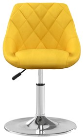 Cadeiras de jantar giratórias 4 pcs veludo amarelo mostarda