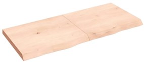 vidaXL Prateleira de parede 140x60x(2-6)cm carvalho maciço não tratado