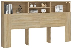 Armário de cabeceira 180x19x103,5 cm cor carvalho sonoma