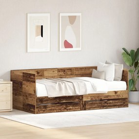 Cama de Dia com Gaveta Madeira antiga Madeira engenheirada