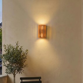 Candeeiro de Parede Japandi Laranja com Preto e Corda IP44 - Jayla