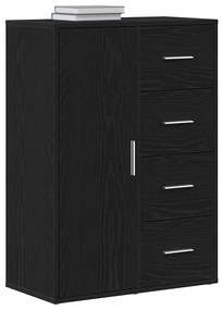 Sideboard vidaXL Madeira de Carvalho Preto 60x31x84 cm