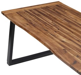 Mesa de jantar em madeira de acácia maciça 180x90 cm