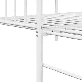 Daybed vidaXL com Cama Auxiliar Branca 75x190 cm em Aço