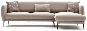 Sofá-cama de canto Venus – Creme – 265 cm x 80 cm x 163 cm
