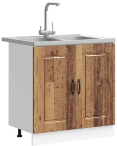 Armário de Cozinha vidaXL "Kalmar" com Duplos Fossos Madeira Velha Mad