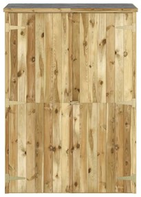 Abrigo p/ ferramentas de jardim 123x45x171 cm pinho impregnado