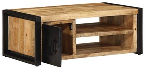 Mesa de centro 90x50x36 cm madeira de mangueira áspera maciça