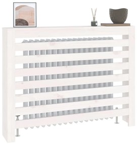 Cobertura de radiador 108,5x19x84 cm pinho maciço branca