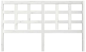 Cabeceira de cama 165,5x4x100 cm madeira de pinho maciça branco