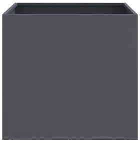Vasos/floreiras 2 pcs 42x40x39 cm aço antracite