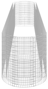 Canteiro elevado/cesto gabião 600x100x100 cm ferro galvanizado