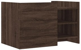 Mesa de centro 80x50x50 cm derivados madeira carvalho castanho