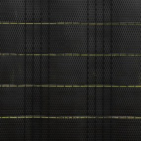 Telas de varanda 10 pcs 255x19 cm vime PE preto