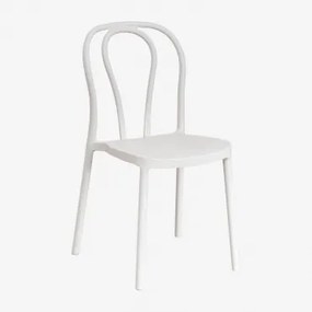 Pack De 4 Cadeiras De Jardim Empilháveis Em Polipropileno Mizzi Branco Glacial - Sklum