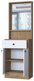 Cabide P6 – Nogueira/Branco – 60x182,8x35,5 cm