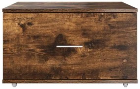 Gabinete de Gavetas Carvalho Fumado MDF com Folheado