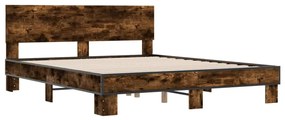 Estrutura de cama 160x200 cm derivados madeira/metal