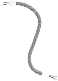 Tubo flexível Creative Flex revestido em tecido Titanium RM75 com terminais metálicos - Bronze Escovado / 30cm