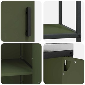 Conjunto de Armazenamento de Cozinha 2 pcs Verde Oliva
