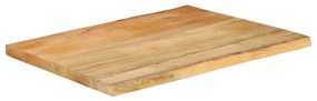 Tampo de mesa c/ borda viva 80x60x3,8 cm mangueira maciça