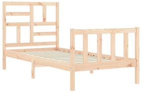 Cama sem colchão 90x200 cm madeira de pinho maciça