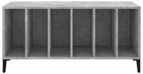 Armário p/ discos 100x38x48 cm deriv. madeira cinzento-cimento